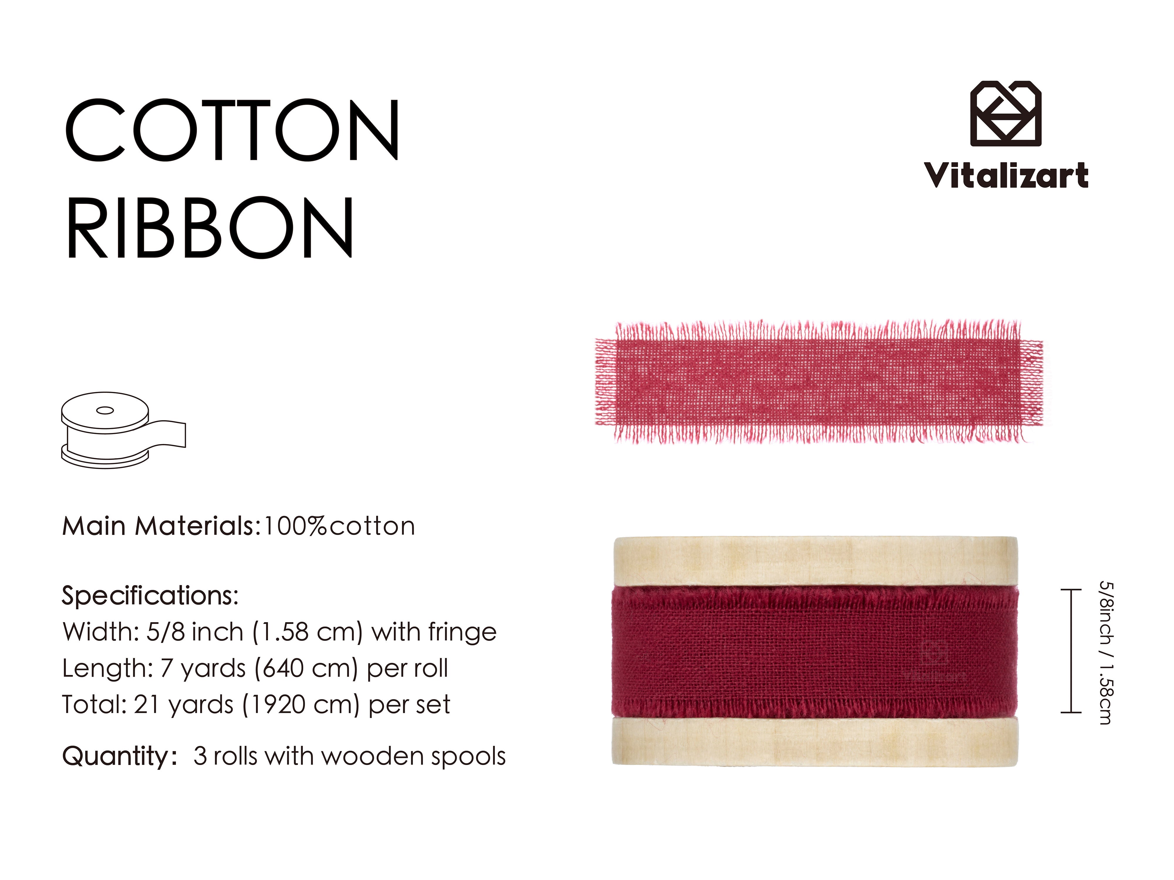Cotton Ribbon Handmade Fringe 5/8