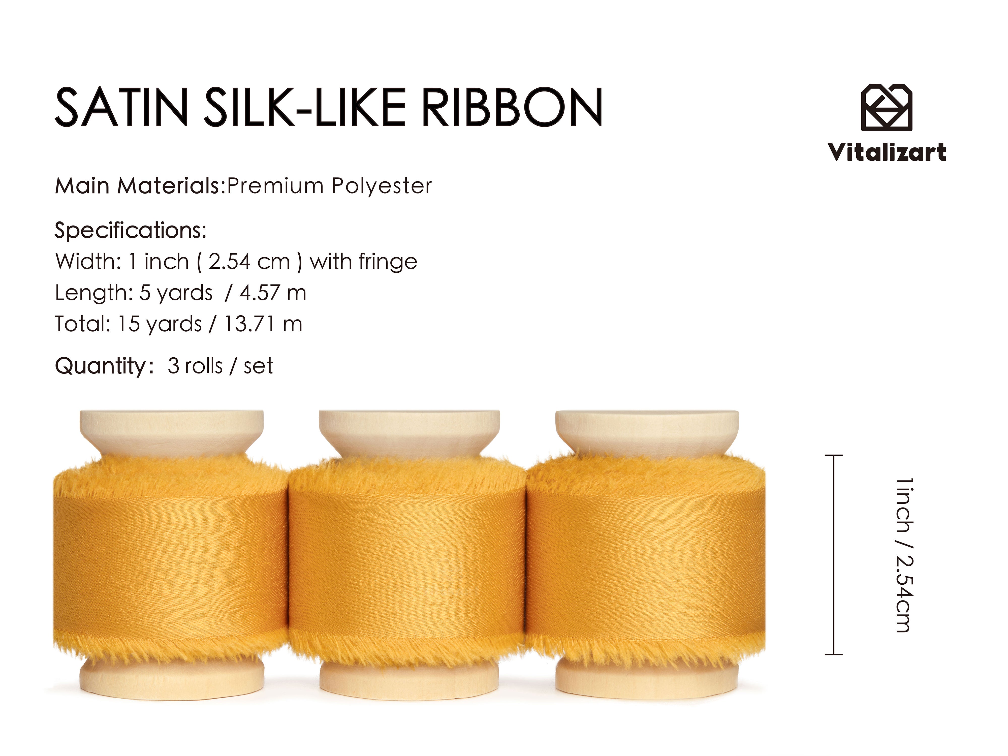 Silk Satin Ribbon With Wooden Spool 1