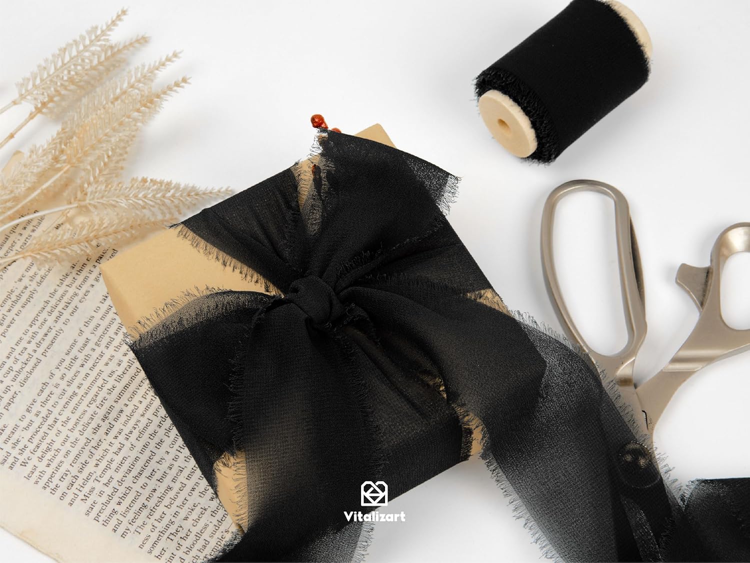 Chiffon Ribbon with Wooden Spool 2