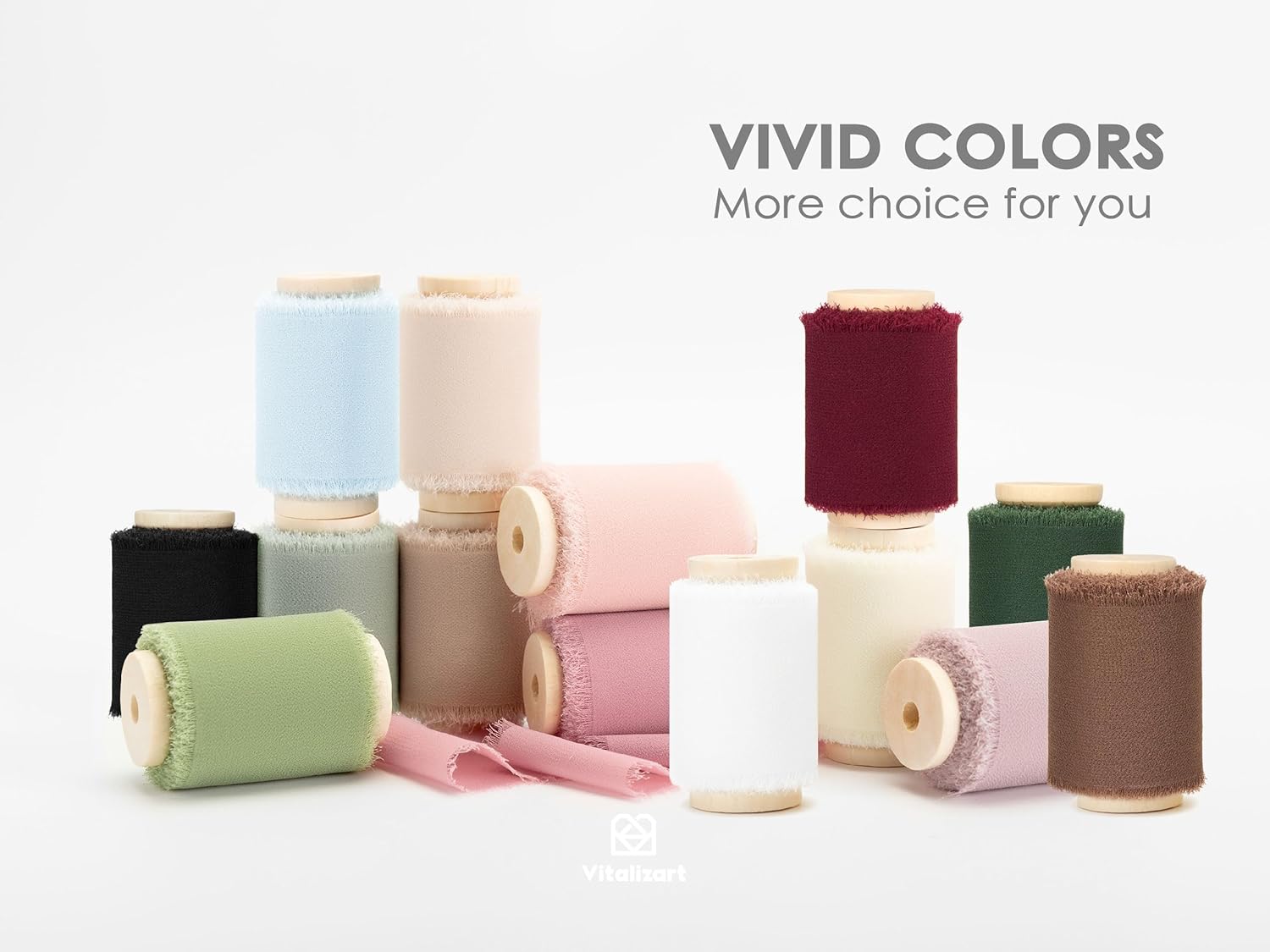 Chiffon Ribbon with Wooden Spool 2