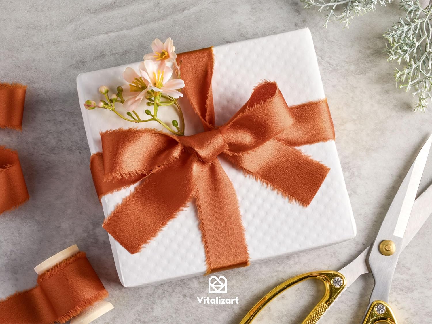 Silk Satin Ribbon With Wooden Spool 1
