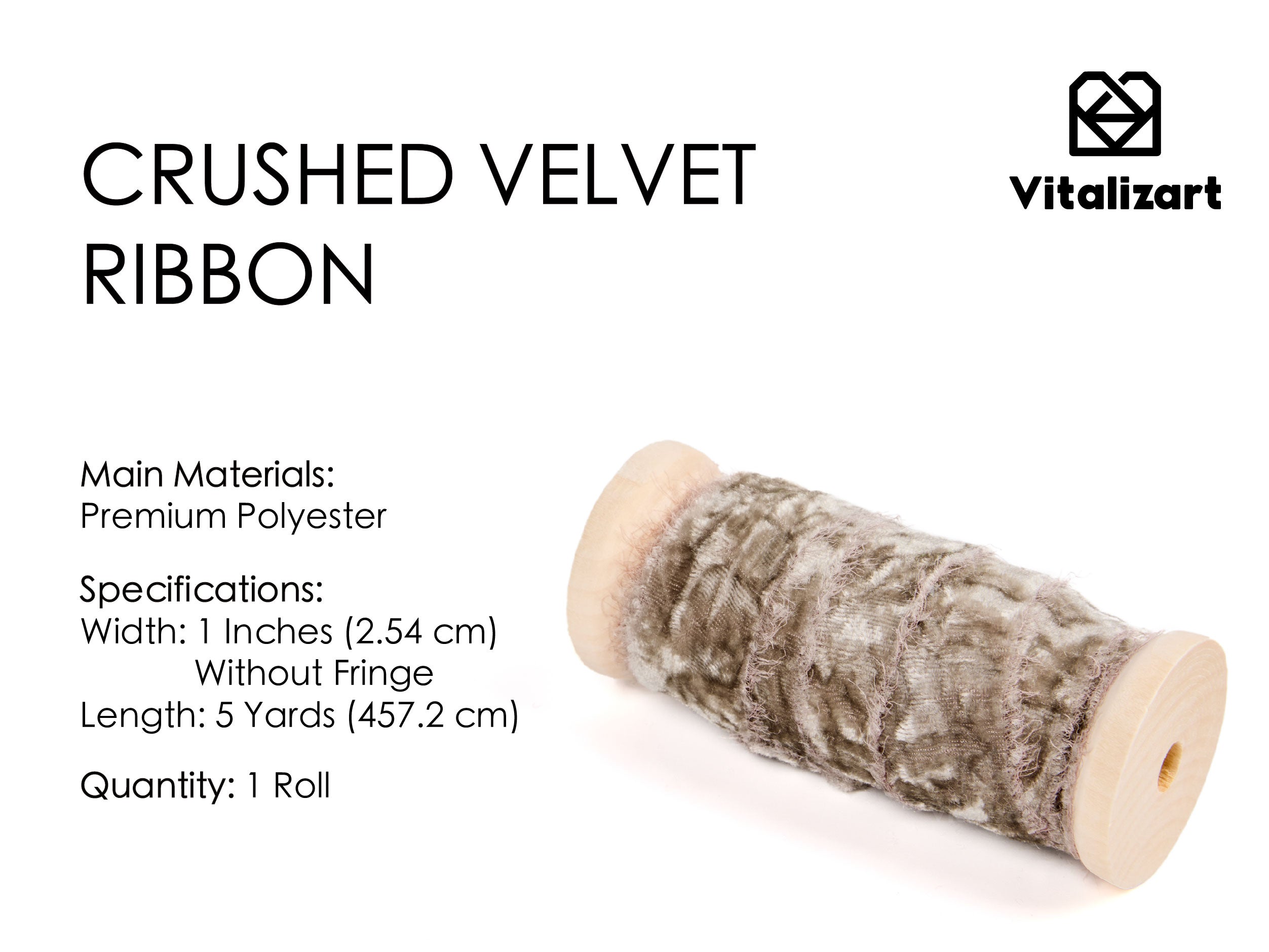 Velvet Ribbon for Christmas Frayed Edges Glossy 1