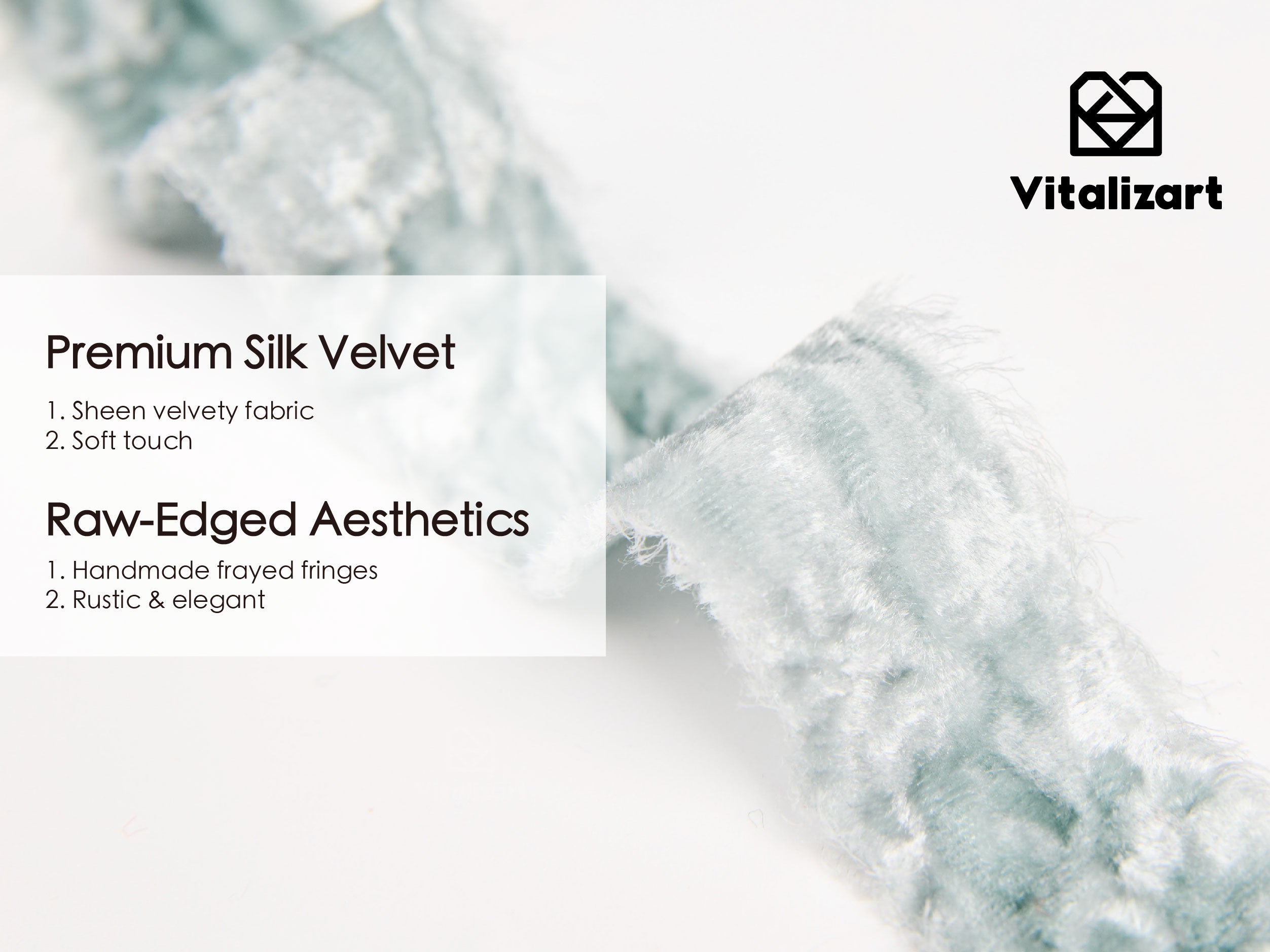 Velvet Ribbon for Christmas Frayed Edges Glossy 1