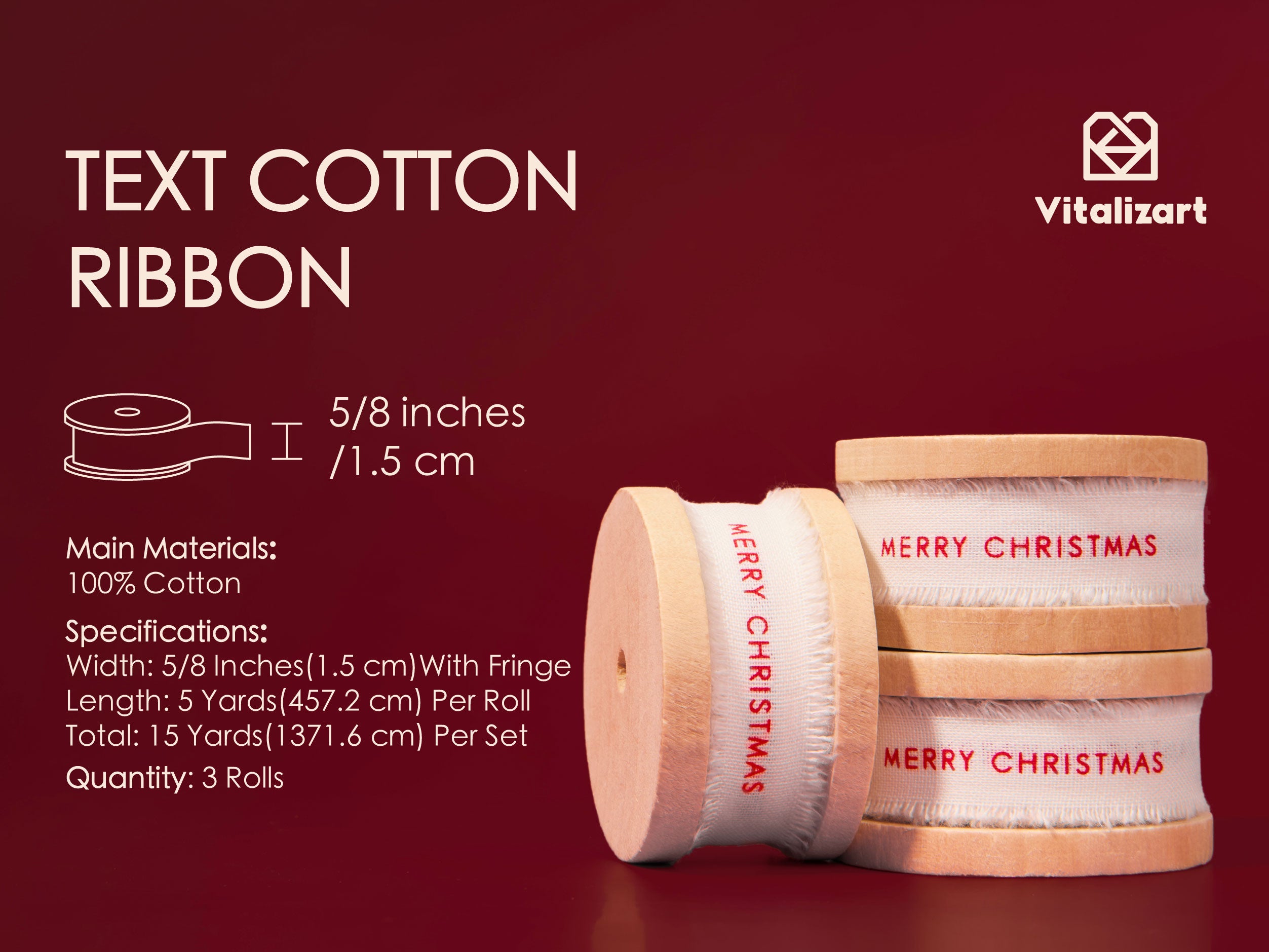 Custom Cotton Ribbon 5/8