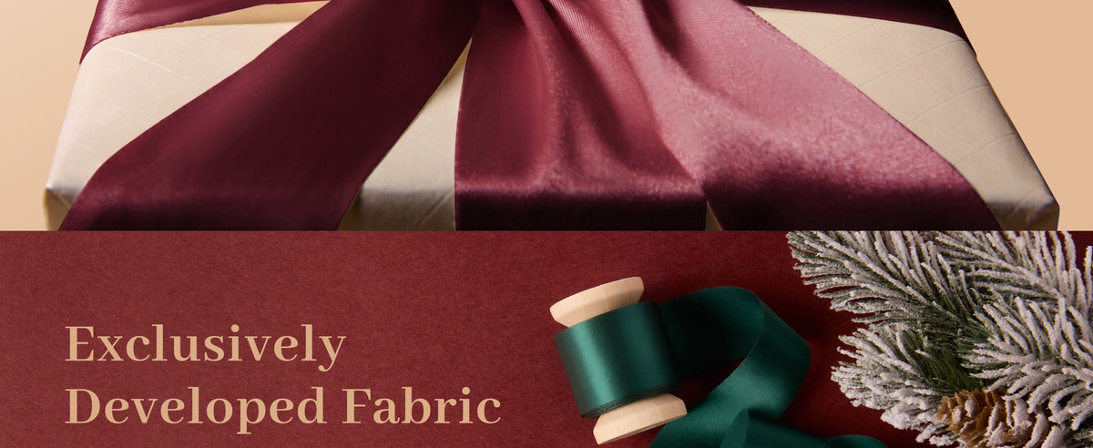 Christmas satin ribbon set product details, size, and material