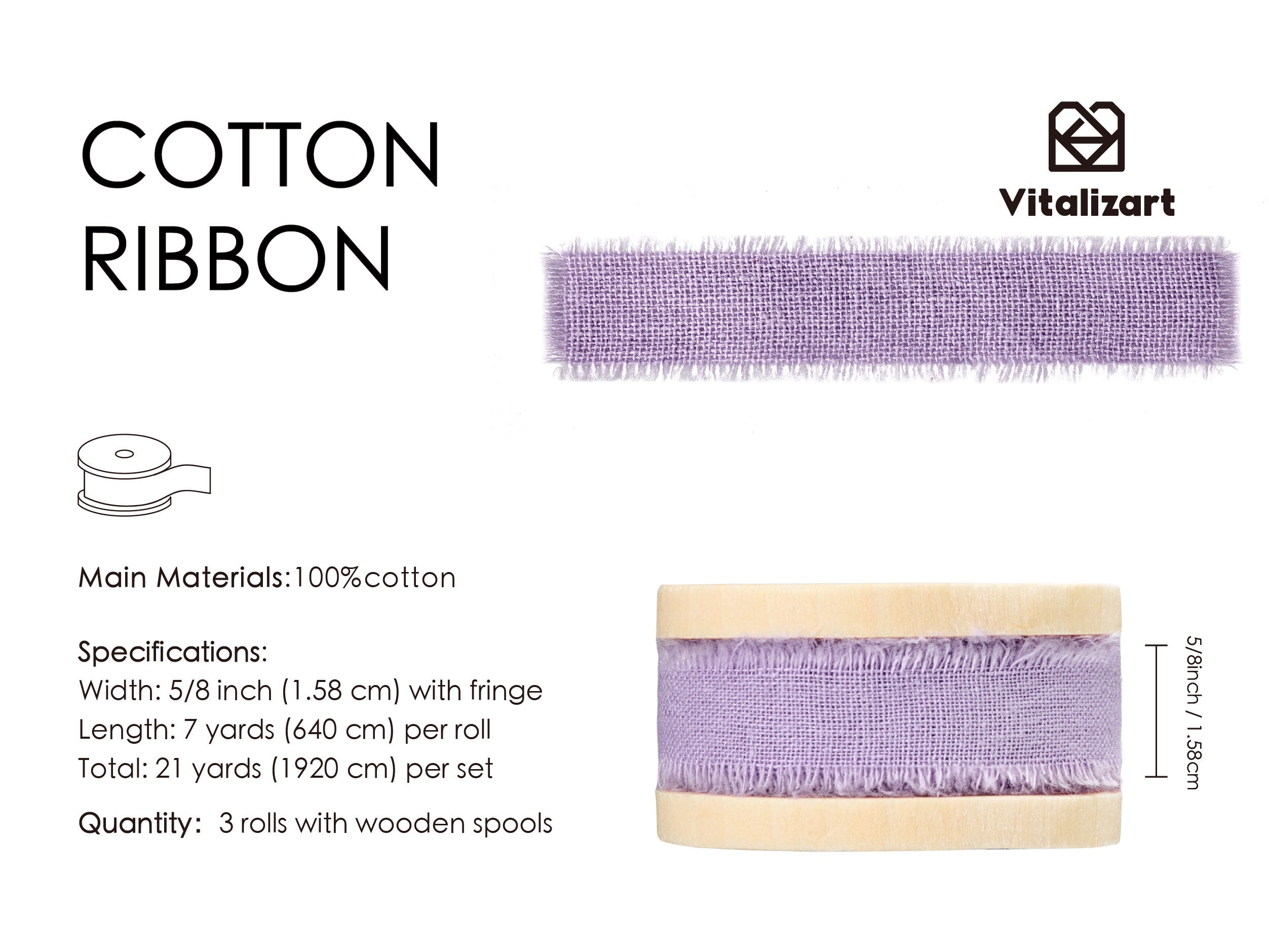 Cotton Ribbon Handmade Fringe 5/8