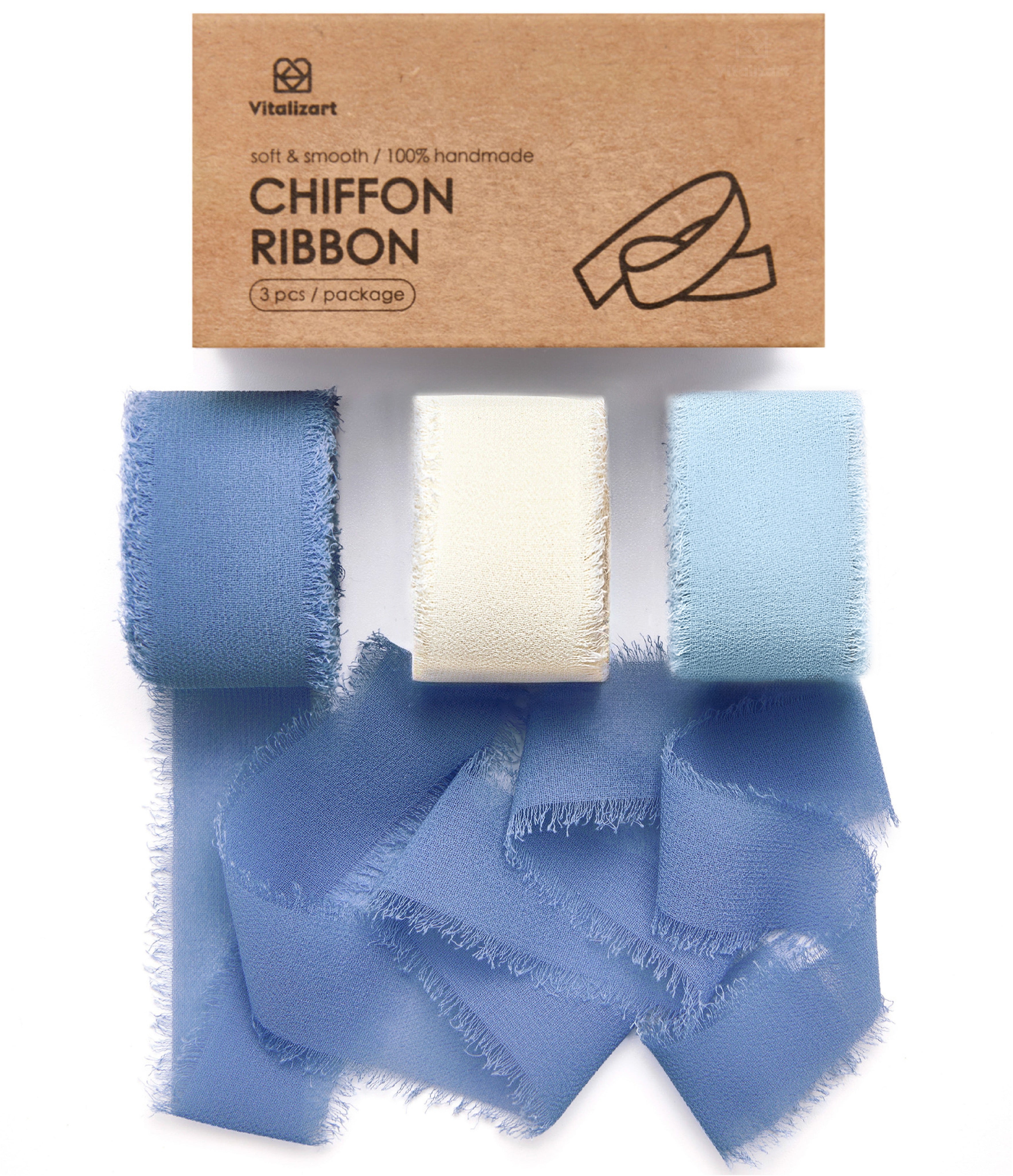FRINGE CHIFFON SILK RIBBON 1