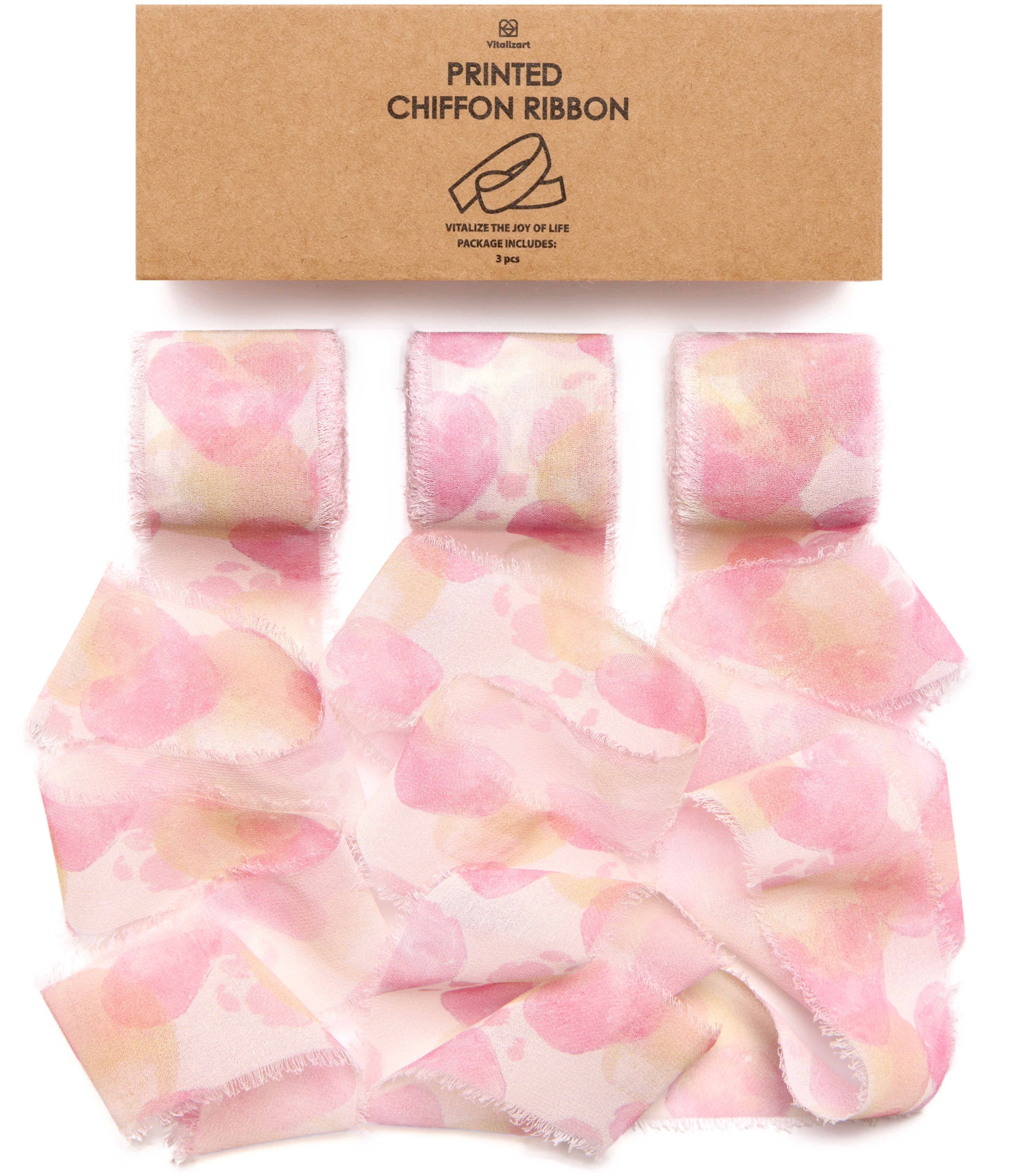 Printed Frayed Ribbon 1 1/2
