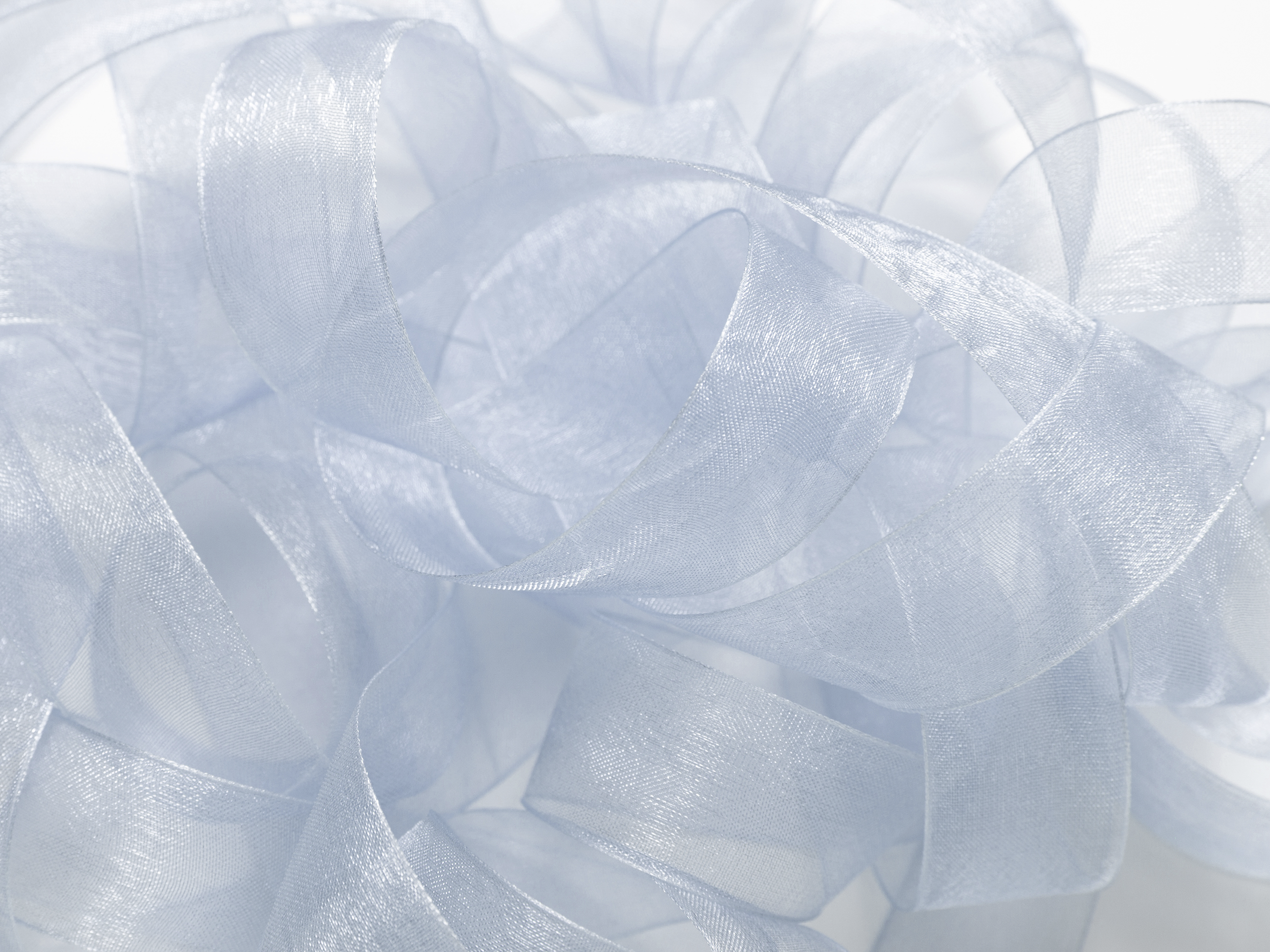Organza Sheer Ribbon 1“ x 30 Yd (Cream White Blue & Green)