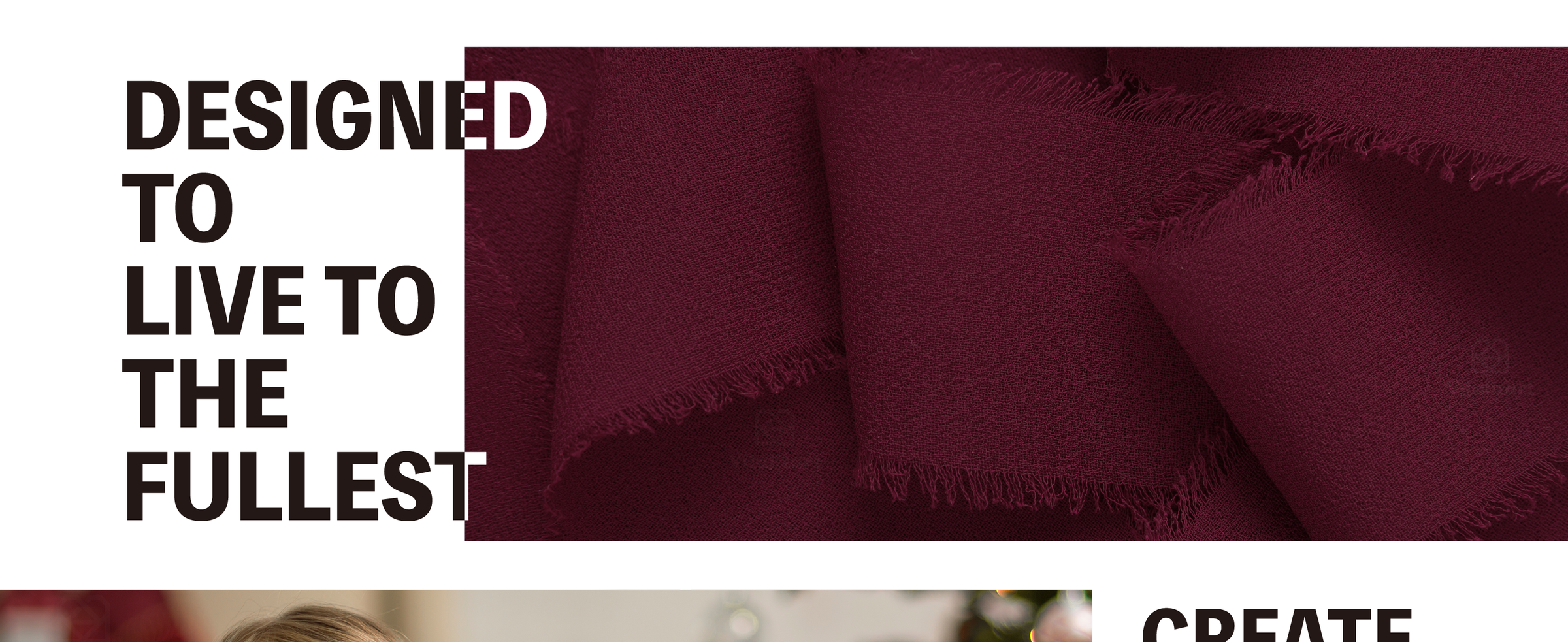 Close-up of layered burgundy chiffon ribbon showing its fine weave and softly fringed edges.