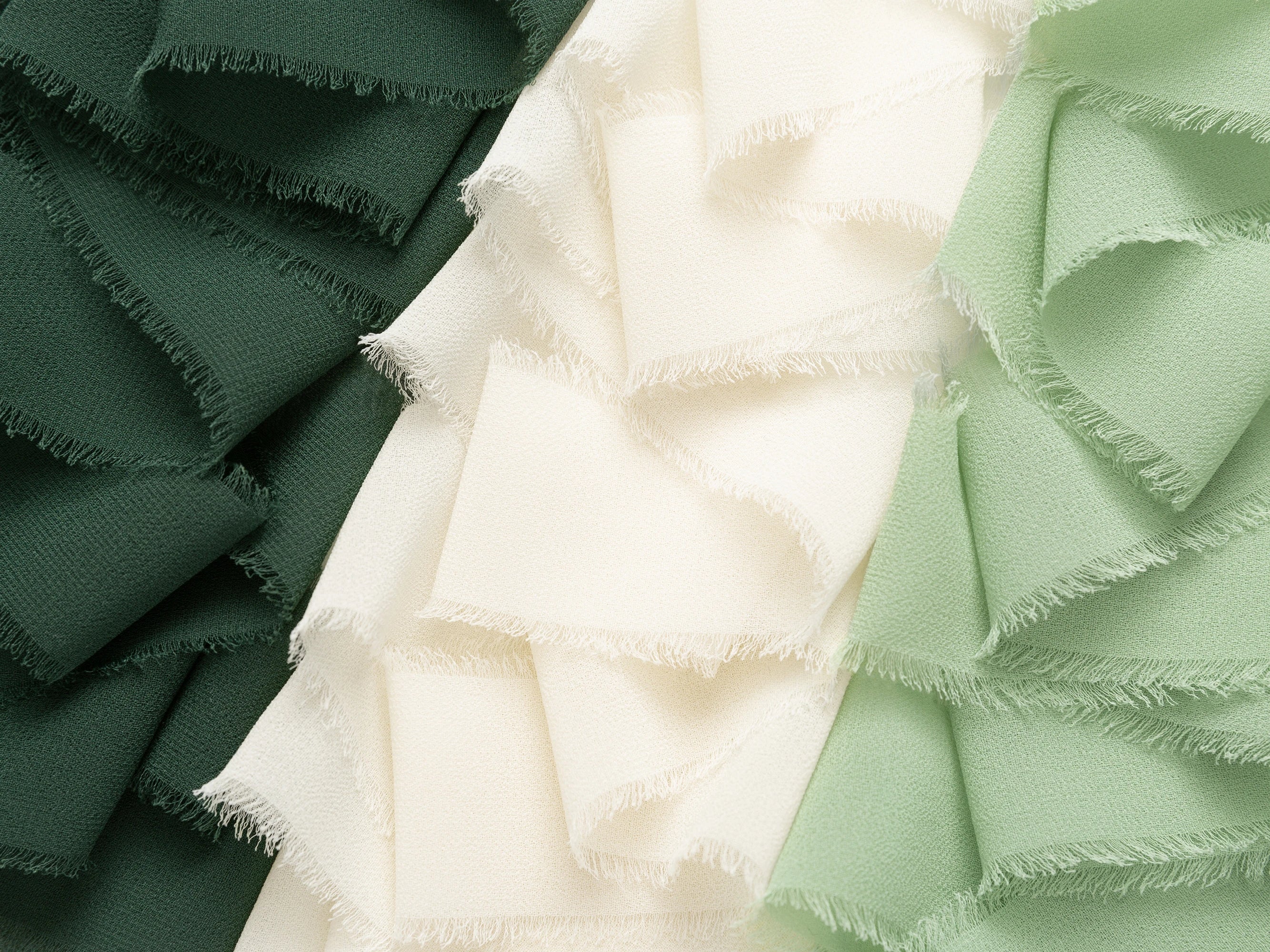 Cryptorf Ribbon Vitalizart Chiffon Ribbon - Soft, Sheer, Frayed Edge Elegance