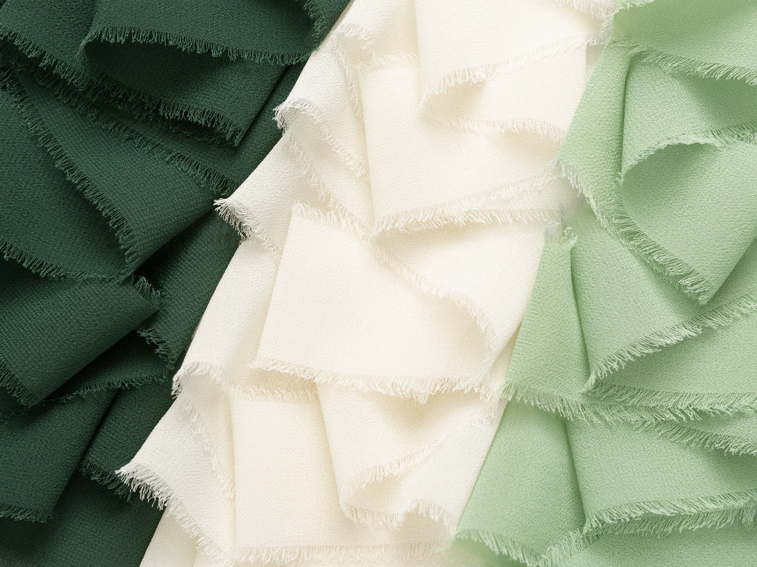Vitalizart Chiffon Ribbon - Soft, Sheer, Frayed Edge Elegance