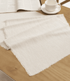 Cotton Linen Table Runner 14 x 72 Inches (Beige Cream) - Vitalizart