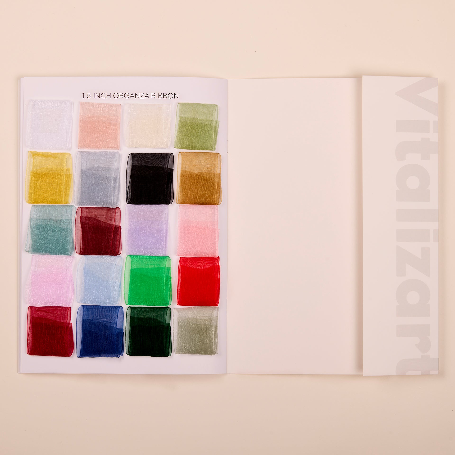 Luxury Swatch Book – Velvet, Silk Satin, Chiffon, Cotton, Organza & Printed Ribbon, Custom logo Collection - Vitalizart