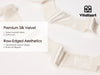 Frayed Edges Glossy Velvet Ribbon For Christmas 1.5"x 5YD (Cream White) - Vitalizart