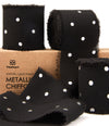Polka Dot Chiffon Ribbon 1 - 1/2" x 15 Yd (Black) - Vitalizart