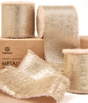 Metallic Chiffon Ribbon 1 - 1/2" x 15 Yd (Light Nude) - Vitalizart