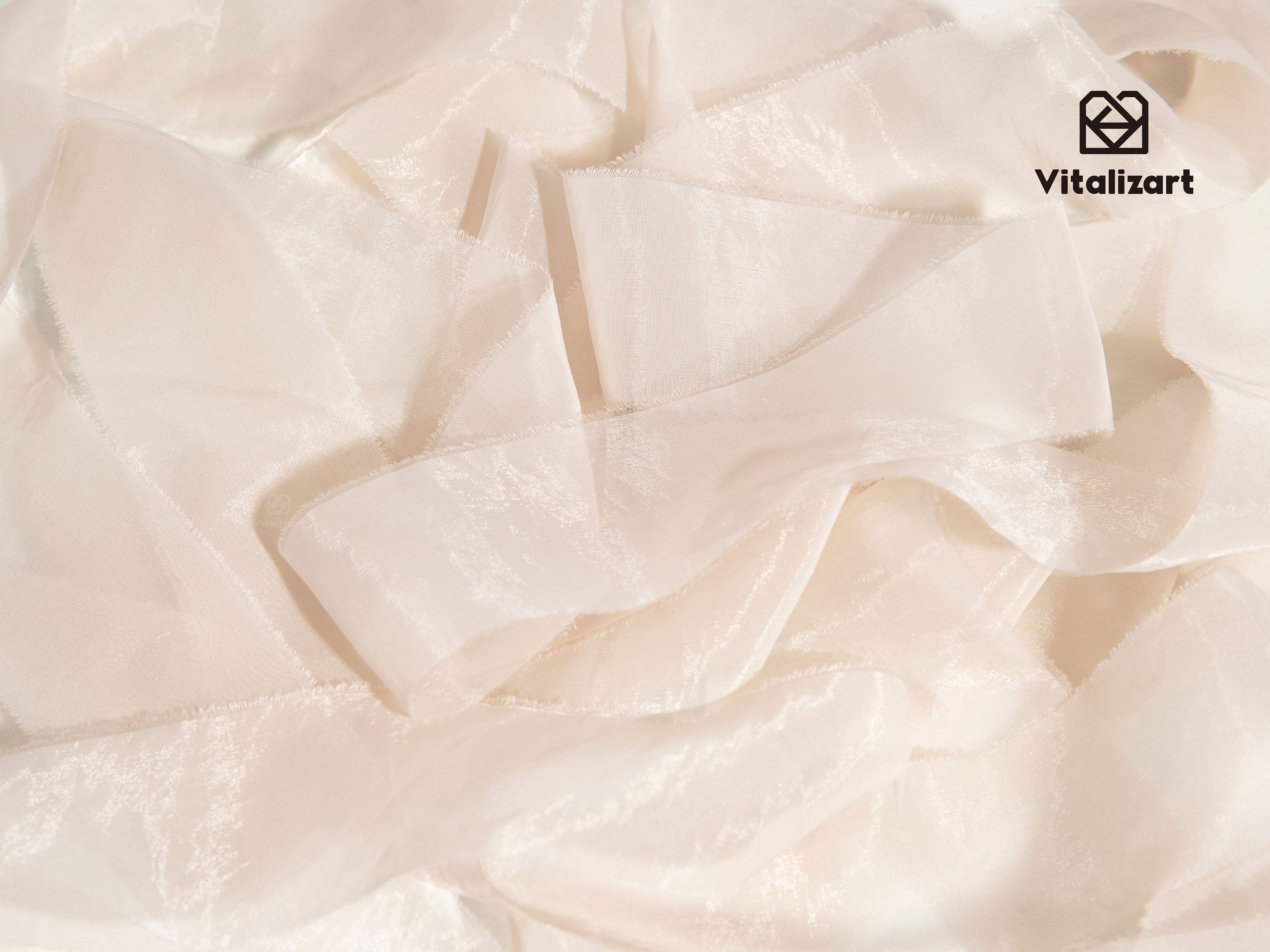 Silk Ribbon Frayed Sheer Ribbon 1 1/2
