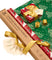Vitalizart Christmas Wrapping Paper Roll Set 17" With Satin Ribbon & Gift Tags(