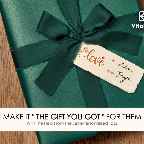 Wrapping Paper Set 17"x197" Pearly - Lustre With Silk Like Satin Ribbon & Gift Tags (Green Paper & Green Ribbons) - Vitalizart