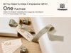 Wrapping Paper Set 17"x197" Pearly - Lustre With Silk Like Satin Ribbon & Gift Tags (White Paper & Sage Ribbons) - Vitalizart