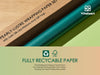 Wrapping Paper Set 17"x197" Pearly - Lustre With Silk Like Satin Ribbon & Gift Tags (Green Paper & Burgundy Ribbons) - Vitalizart
