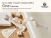 Wrapping Paper Set 17"x197" Pearly - Lustre With Silk Like Satin Ribbon & Gift Tags (White Paper & Light Nude Ribbons) - Vitalizart