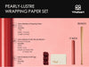 Wrapping Paper Set 17"x197" Pearly - Lustre With Silk Like Satin Ribbon & Gift Tags (Red Paper & Burgundy Ribbons) - Vitalizart