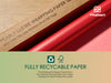 Wrapping Paper Set 17"x197" Pearly - Lustre With Silk Like Satin Ribbon & Gift Tags (Red Paper & Burgundy Ribbons) - Vitalizart