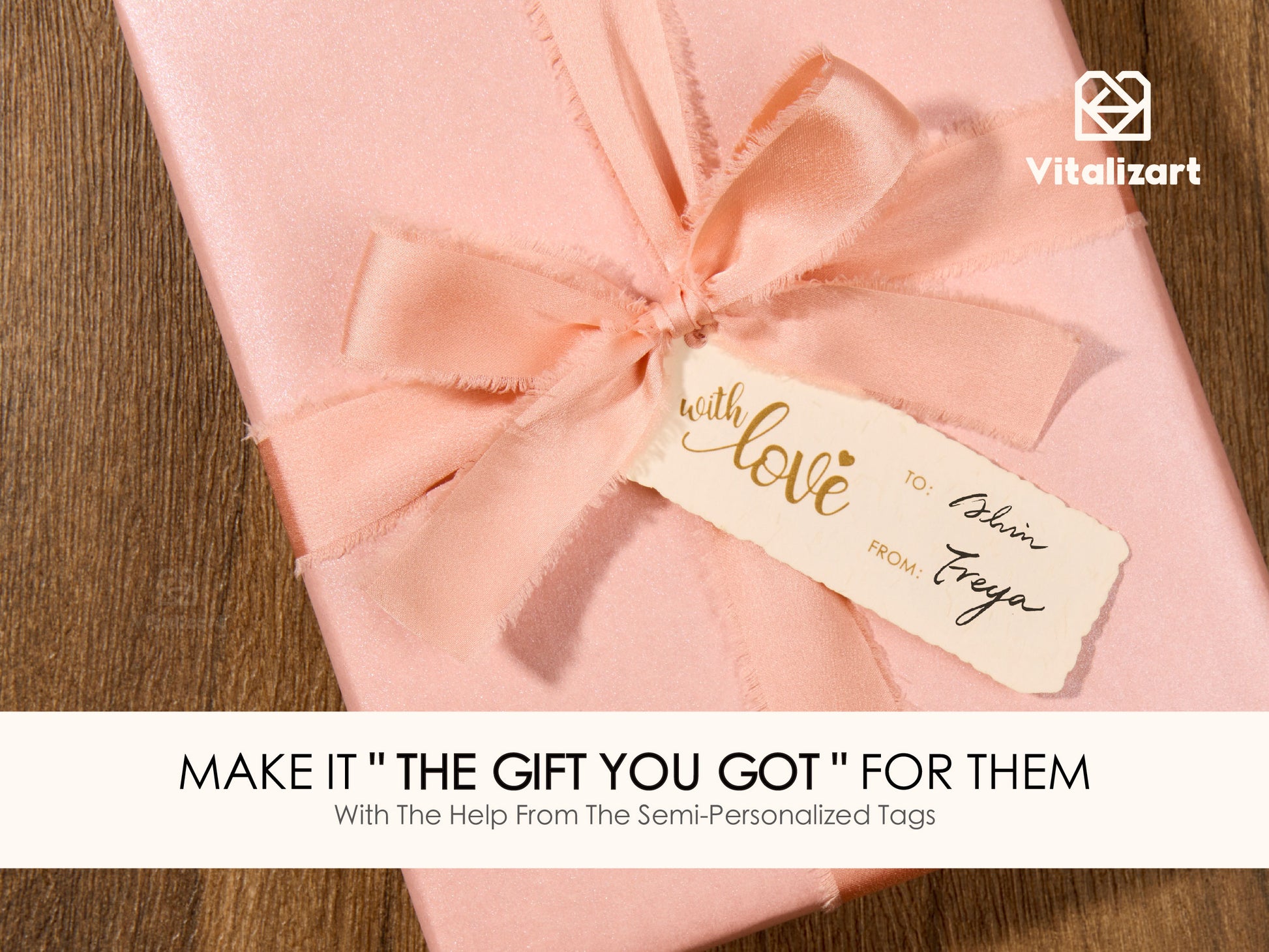 Wrapping Paper Set 17"x197" Pearly - Lustre With Silk Like Satin Ribbon & Gift Tags (Pink Paper & Pink Ribbons) - Vitalizart