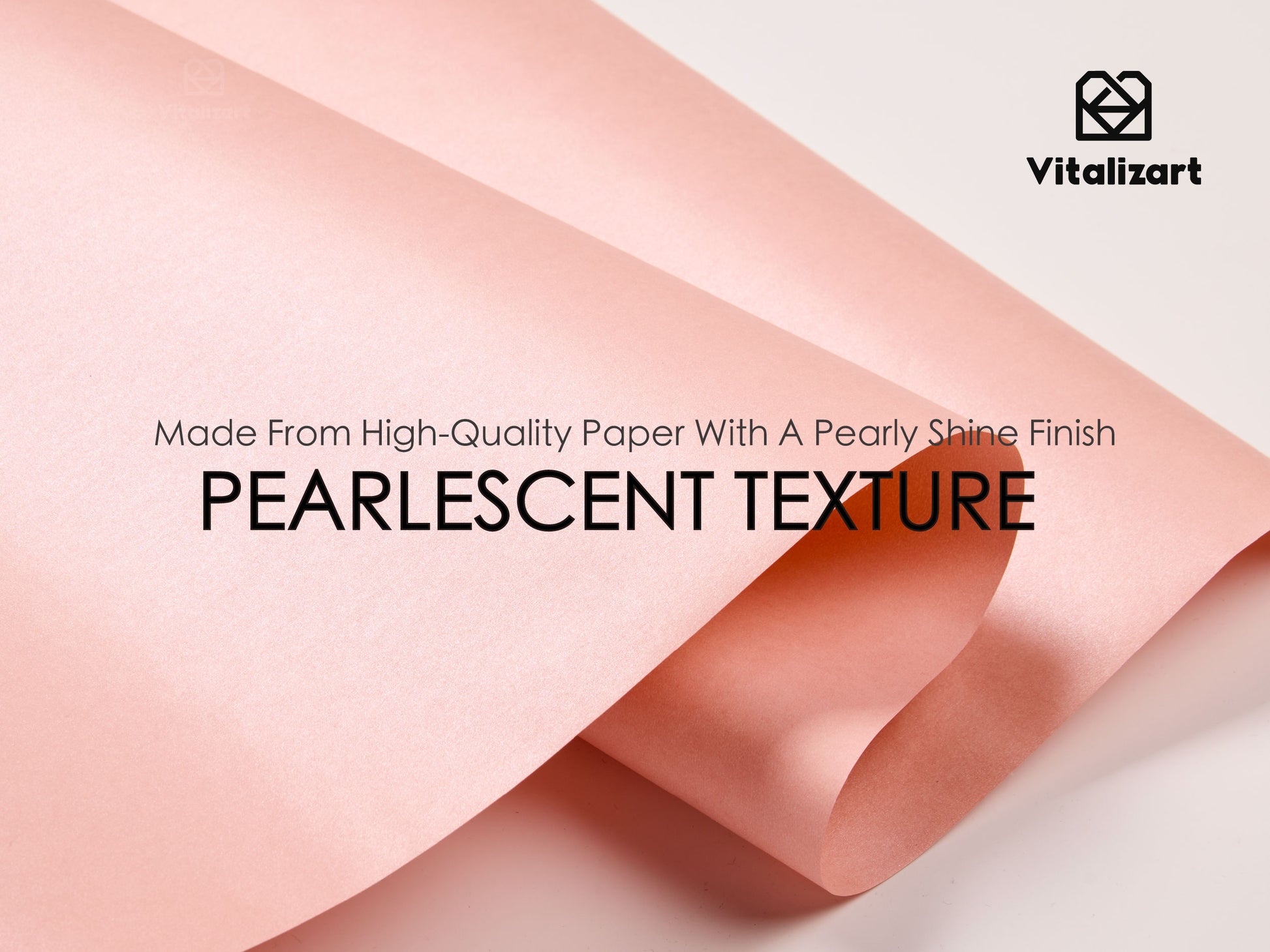 Wrapping Paper Set 17"x197" Pearly - Lustre With Silk Like Satin Ribbon & Gift Tags (Pink Paper & Pink Ribbons) - Vitalizart