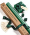 Wrapping Paper Set 17"x197" Pearly-Lustre With Silk Like Satin Ribbon & Gift Tags ( Green Paper & Green Ribbons)