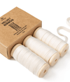 Velvet Ribbon With Wooden Spool 3/8" x 15 Yd (Ivory) - Vitalizart