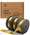 Double Faced Satin Ribbon 3/8" x 21 Yd (Gold) - Vitalizart
