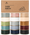 Organza Sheer Ribbons Set 1" x 150 Yd (Mixed Color) - Vitalizart