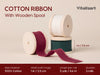 Vitalizart Ribbon Cotton Handmade Fringe 1" x 15 Yd  Pure Natural Cotton Ribbons (Christmas Ribbon)