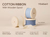 Vitalizart Ribbon Cotton Handmade Fringe 1" x 15 Yd  Pure Natural Cotton Ribbons (Dusty Blue)