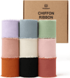 Fringe Chiffon Silk Ribbon 1.5" x 45 Yard (Mixed Color) - Vitalizart