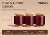 Vitalizart Silken Lustre Ribbon 1" x 15 Yards, Champagne & Nude Silky Satin Ribbon with Subtle Sheen (Burgundy)