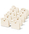 Paper Gift Bags With Ribbon Handles Set of 10 White Bulk Reusable 7.87"x3.54"x7.09" Small Size(Cream White)