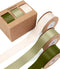 Double Face Functional Satin Ribbon 1" x 30Yd (Sage Green & Cream)