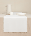 Cotton Linen Table Runner 14 x 72 Inches (Pure White) - Vitalizart