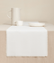 Cotton Linen Table Runner 14 x 72 Inches (Pure White)