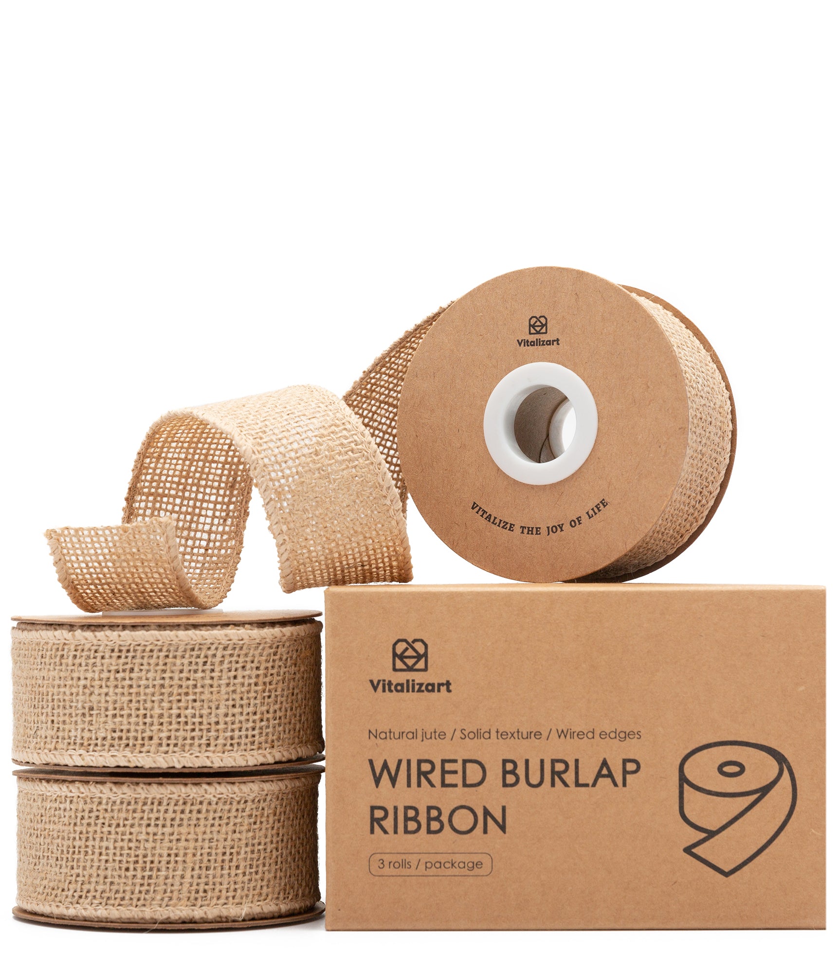 Burlap Ribbon Wired 1.5