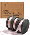 Double Faced Satin Ribbon 3/8" x 21 Yd (Pink) - Vitalizart