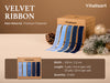Vitalizart Velvet Ribbon 5/8" x 25 Yd, Christmas Ribbon Set, Rustic Gift Wrapping Ribbon for Crafts, Bows & Holiday Decor (Navy & Dusty Blue)