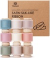 Silk Satin Ribbon With Wooden Spool 1" x 45 Yd (Mixed Color) - Vitalizart