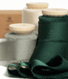 Silk Satin Ribbon With Wooden Spool 1" x 15 Yd (Green & Cream) - Vitalizart