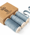 Velvet Ribbon With Wooden Spool 3/8" x 15 Yd (Dusty Blue) - Vitalizart