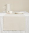 Cotton Linen Table Runner 14 x 72 Inches (Ivory) - Vitalizart